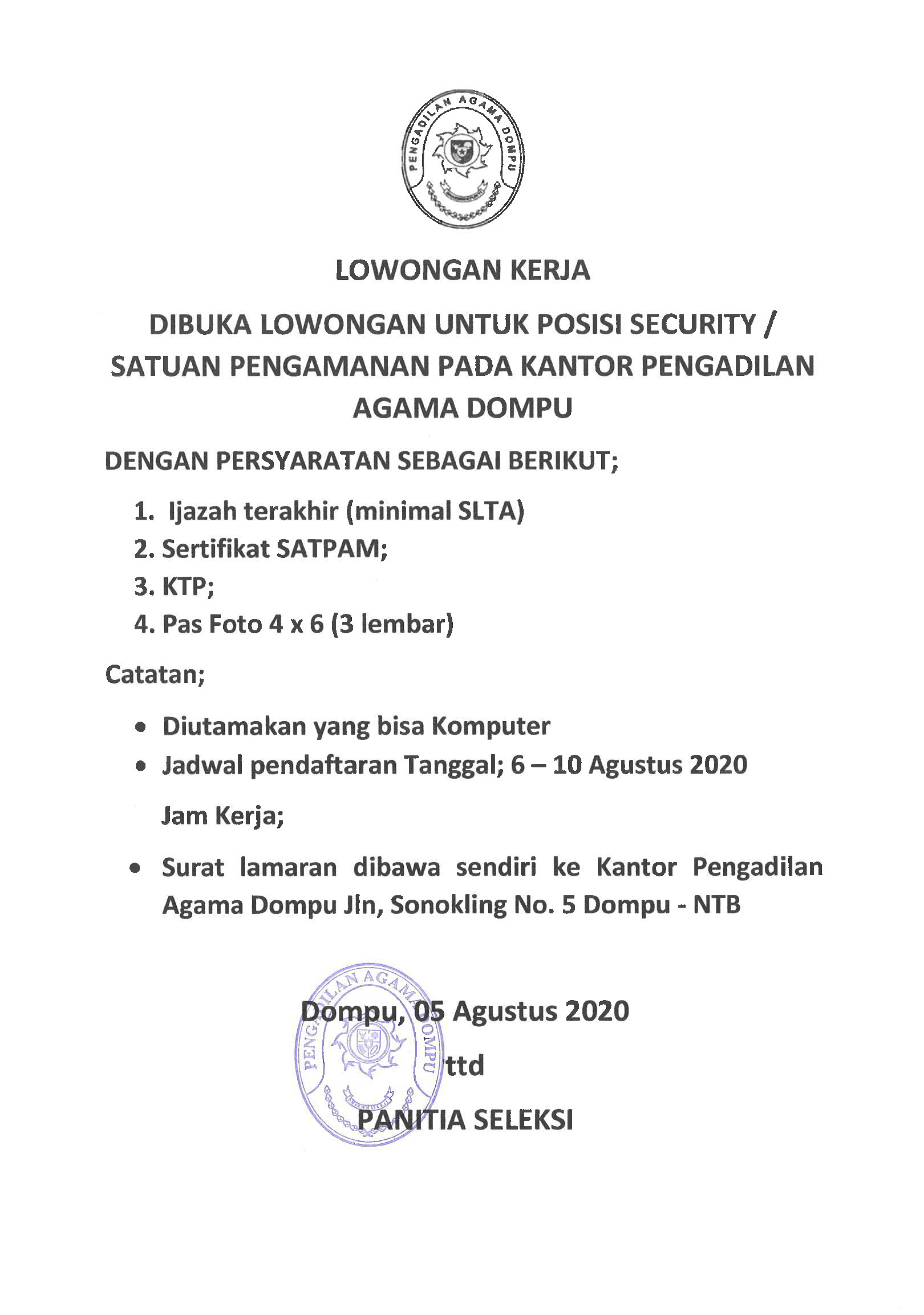 Seleksi Satpam 2